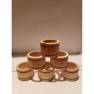 Beautiful Wooden Napkin Rings. Raw Wood.  1.25 In